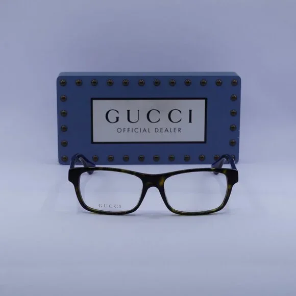 Gucci GG0006OA 003 Rectangle Eyeglasses - Havana 55mm